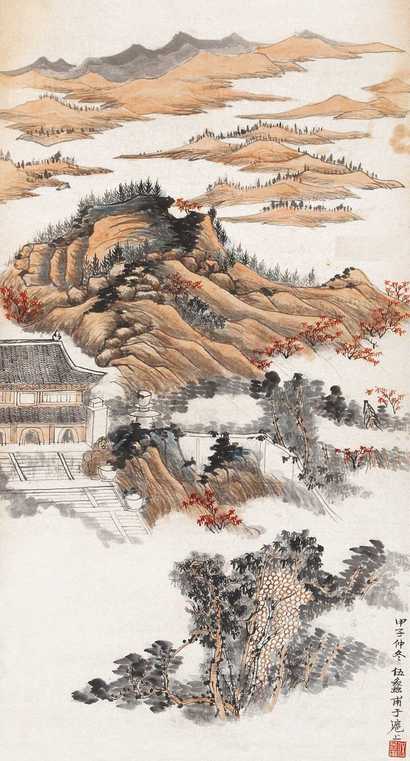 伍蠡甫 山水 立轴
